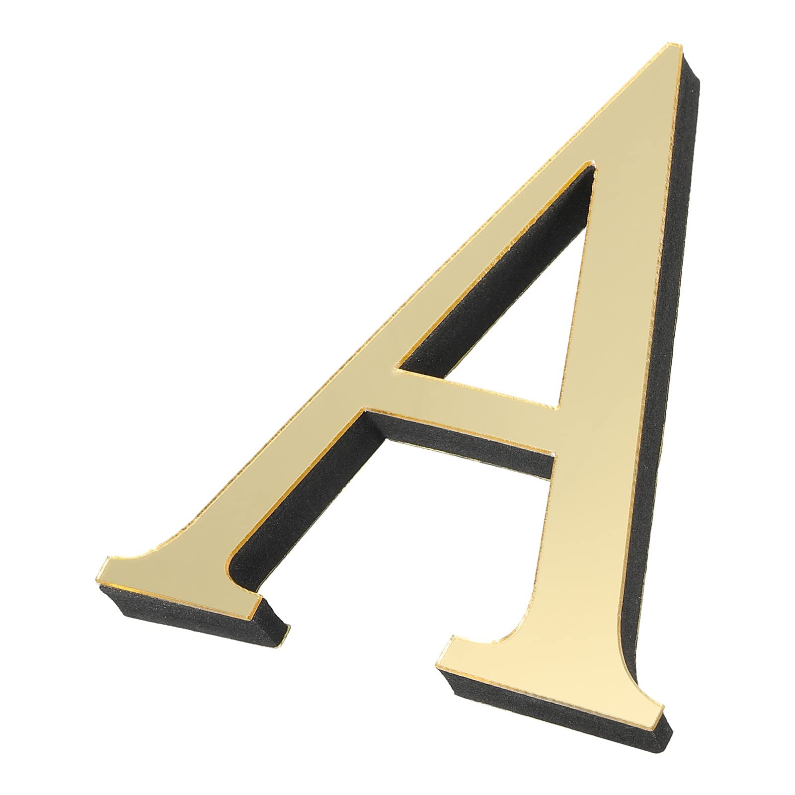 3D Acrylic Alphabet Mirror Wall Stickers Letter A Self-Adhesive Home Decor Le…