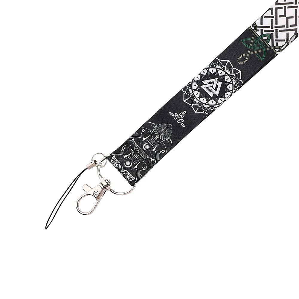 Pinstant Viking Norse Rune Symbol Thor Odin Gods 17.7" Neck Lanyard Keychain