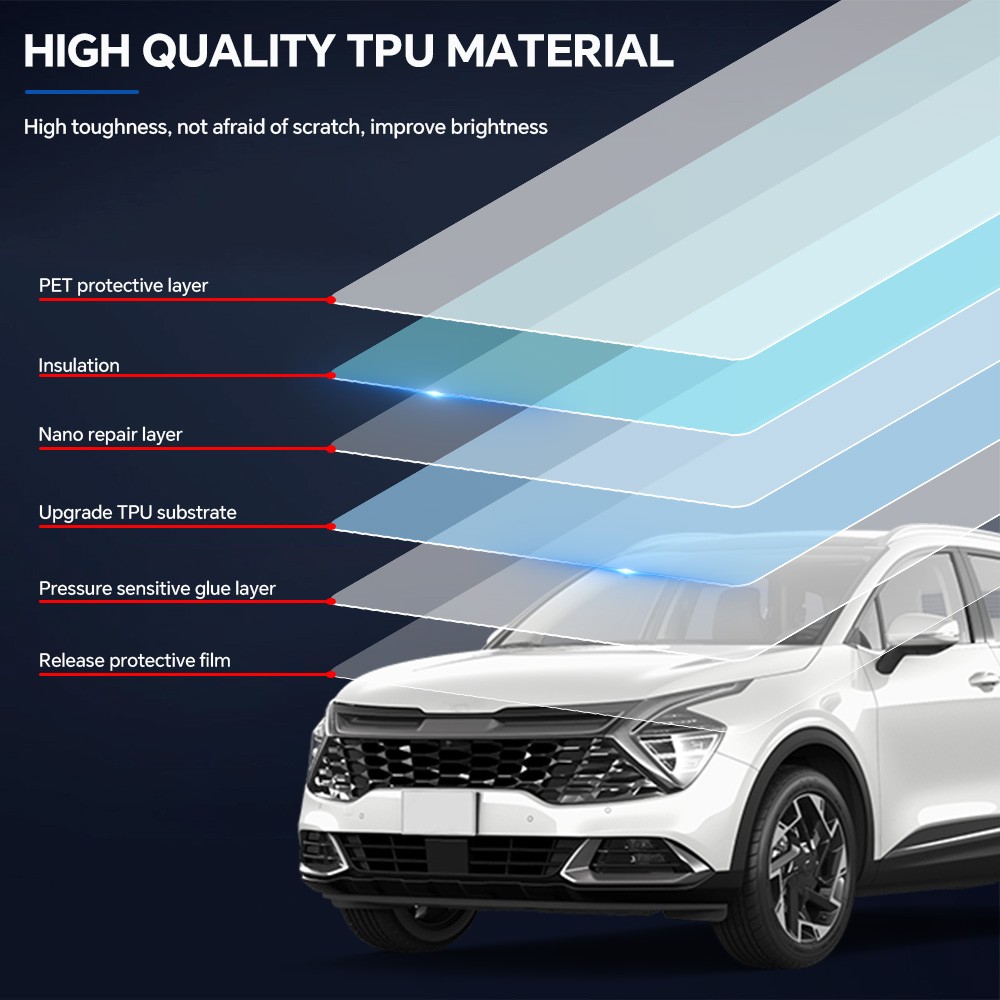 Full Car For KIA Sportage 2023-2024 PreCut Paint Protection Film Gloss TPU PPF