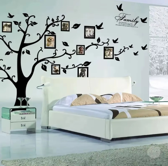Large Family Tree Wall Decal Photo Frame Vinyl Sticker Living Room Decor