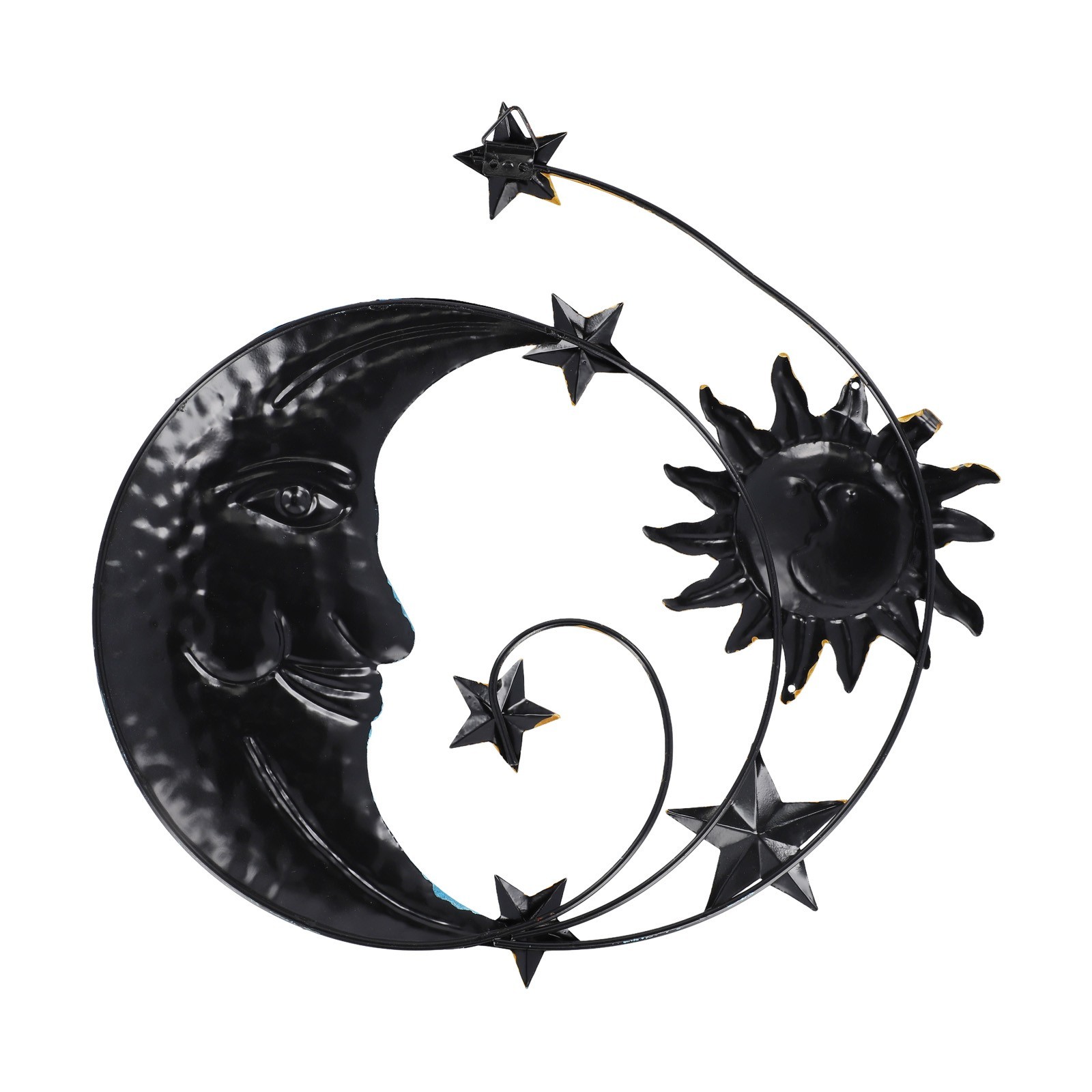 Distinctive Design Sun Moon Star Wall Art Decor Metallic Elegance for Your Home