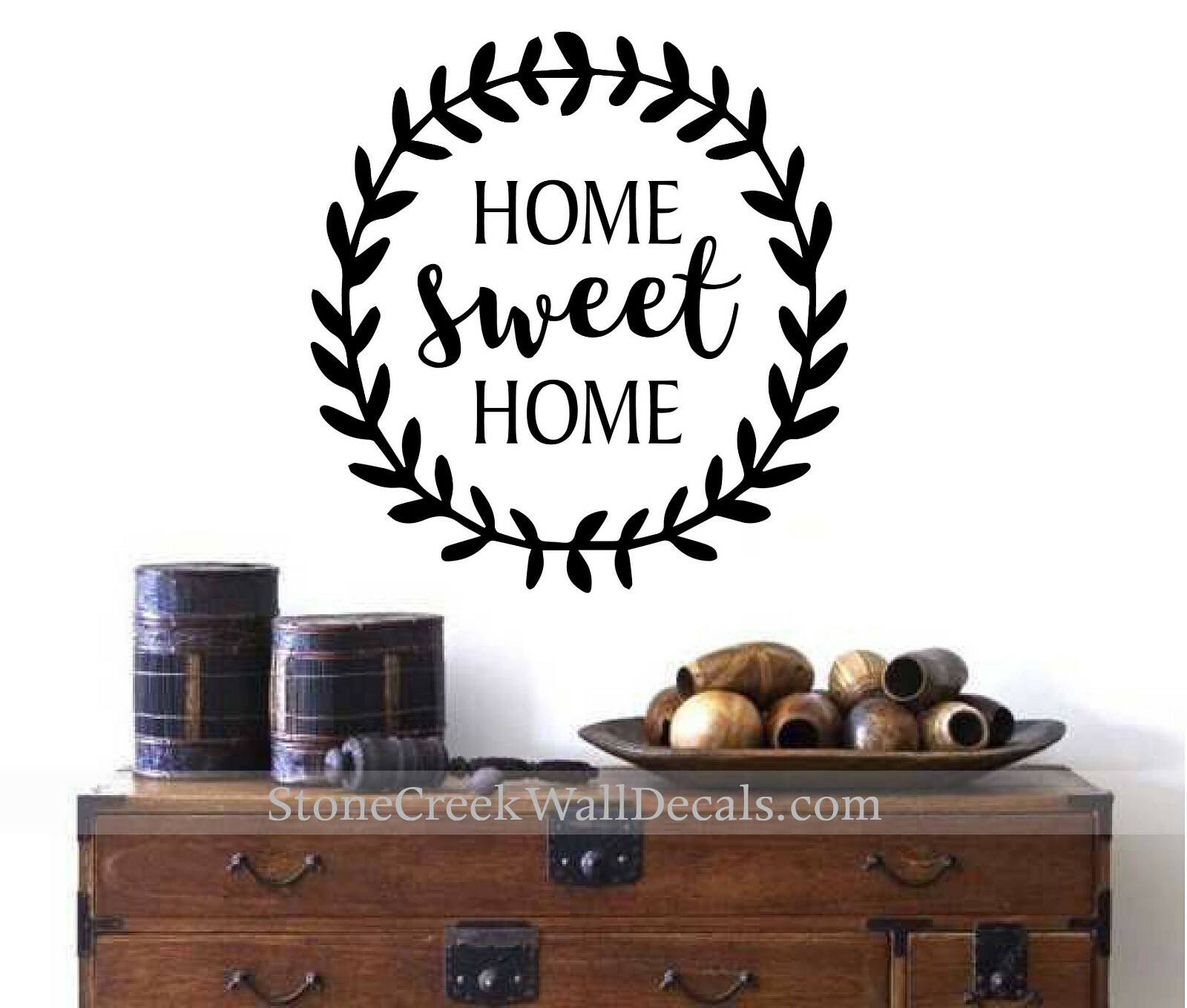 HOME SWEET HOME Farmhouse Rustic Wall Decal Quote Words Decor Sticker DIY 15"