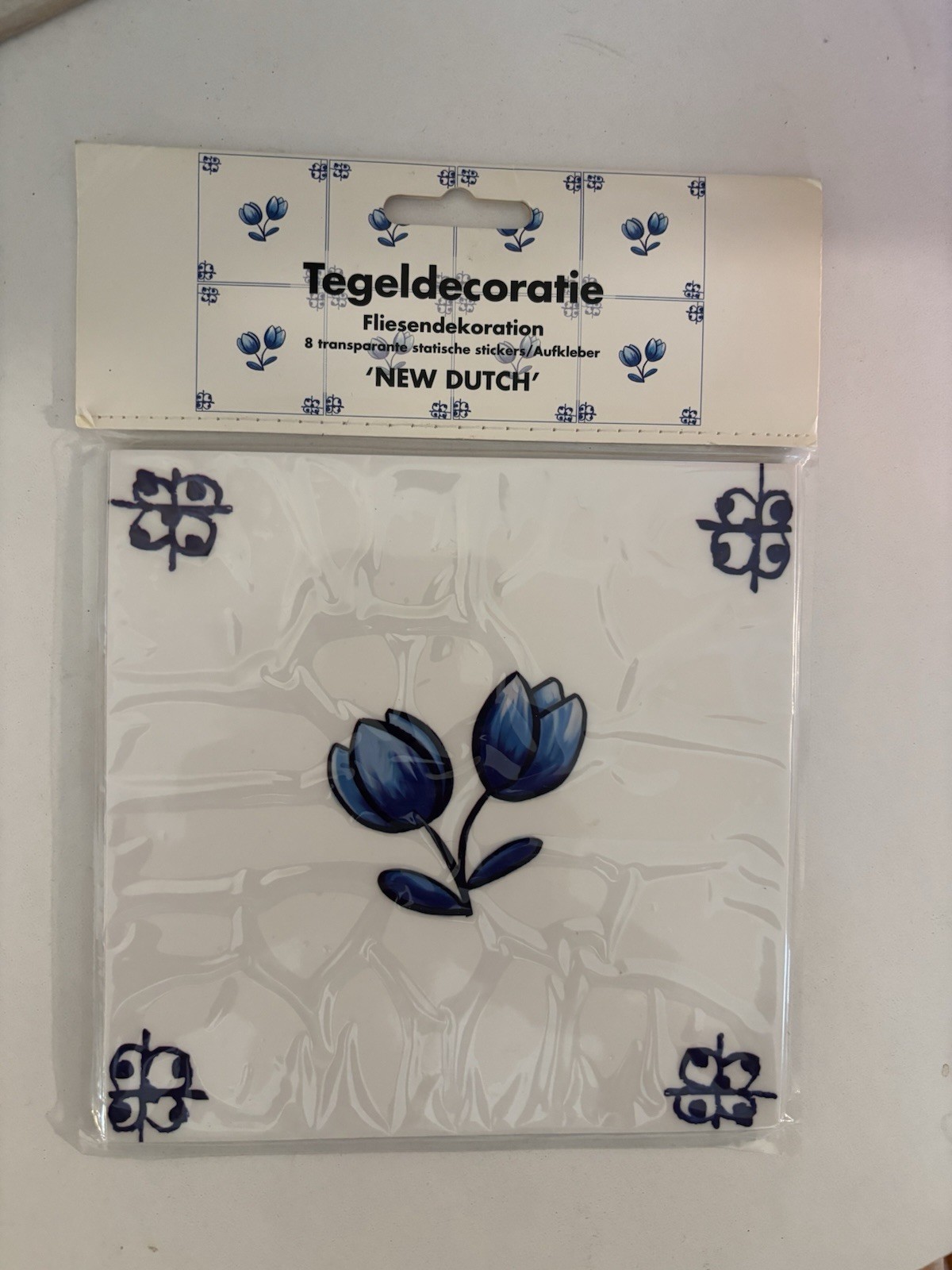 NEW 6"x6" New Dutch Blue White Tulips Holland 8pc Xenos Tile Decals Kitchen Bath