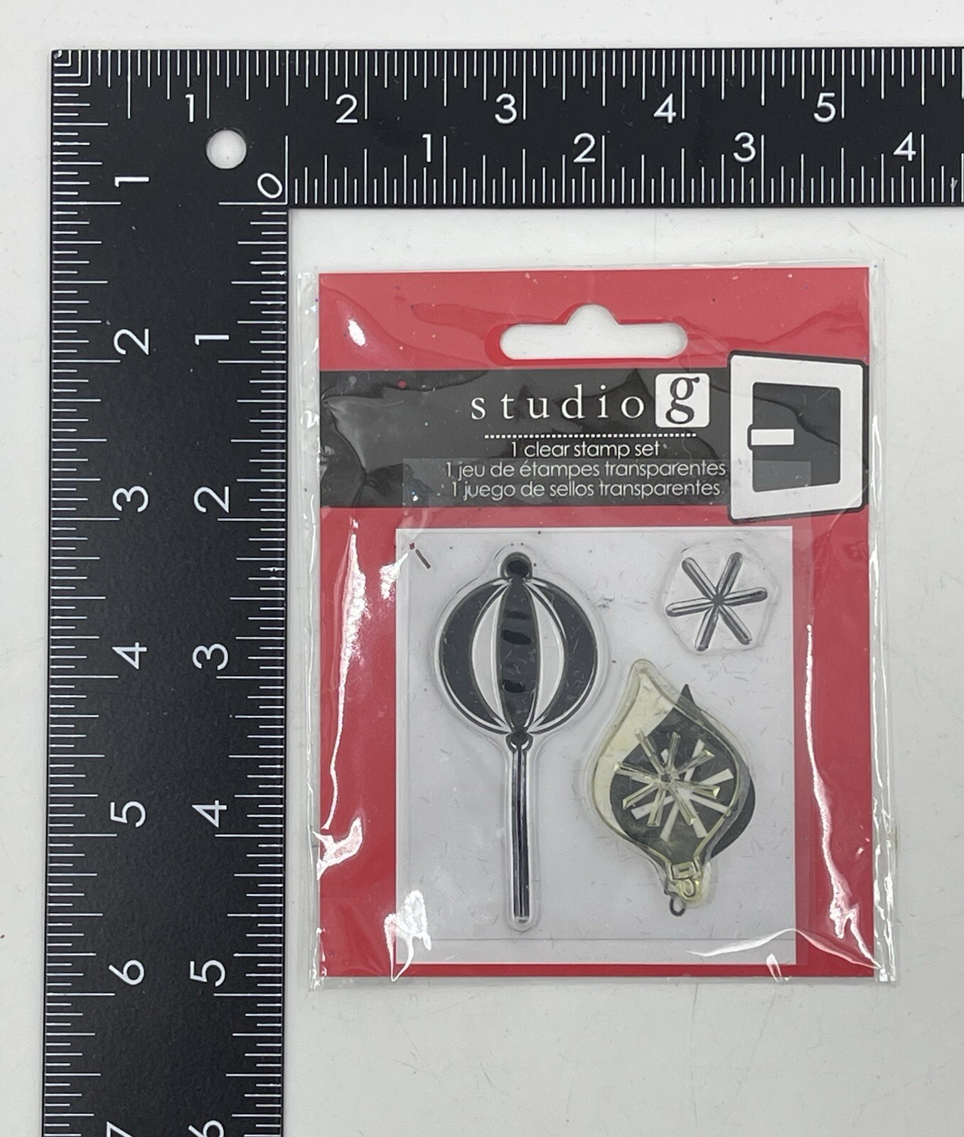 Studio G Cling Rubber Stamps Holiday Lollipop Snowflake Ornament New NIP