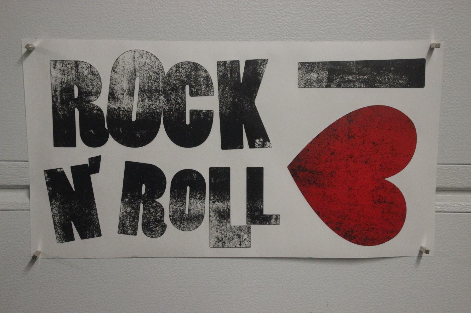 MY LIFE MY WALL ART I LOVE ROCK N ROLL 23.62 IN X 12.59 IN FREE SHIPPING