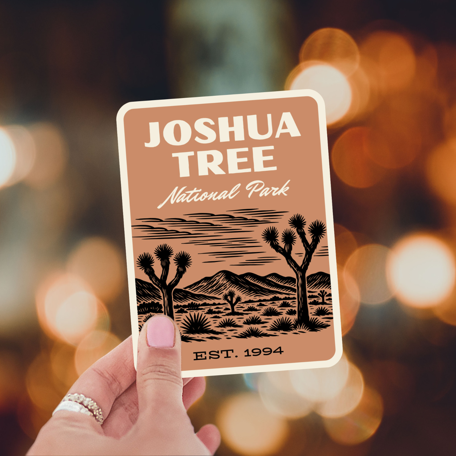 Joshua Tree National Park Sticker – Retro 1960s Style Decal