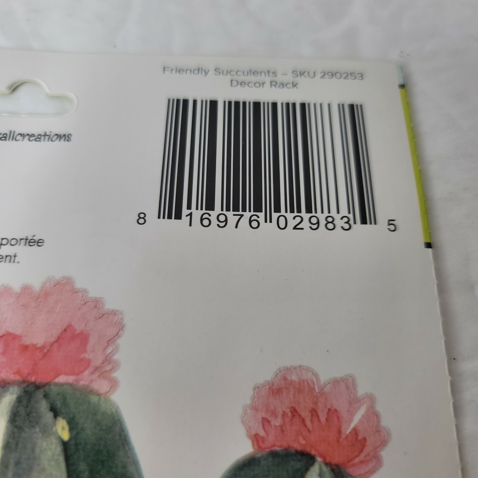 2 PKG NEW Friendly Succulents Cactus Plants Peel & Stick Wall Decals 290253
