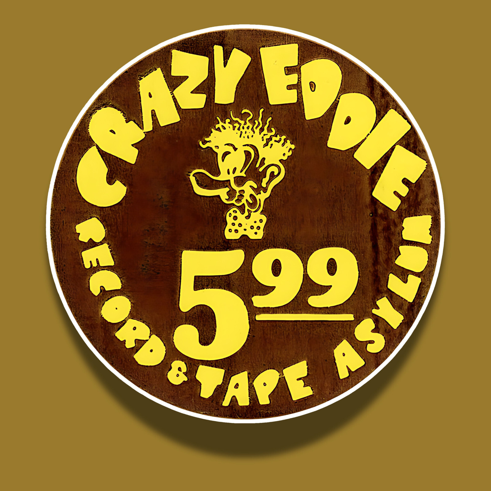 Crazy Eddie Price Tag Brooklyn Funny Commercial Vintage Repro 3" Vinyl Sticker