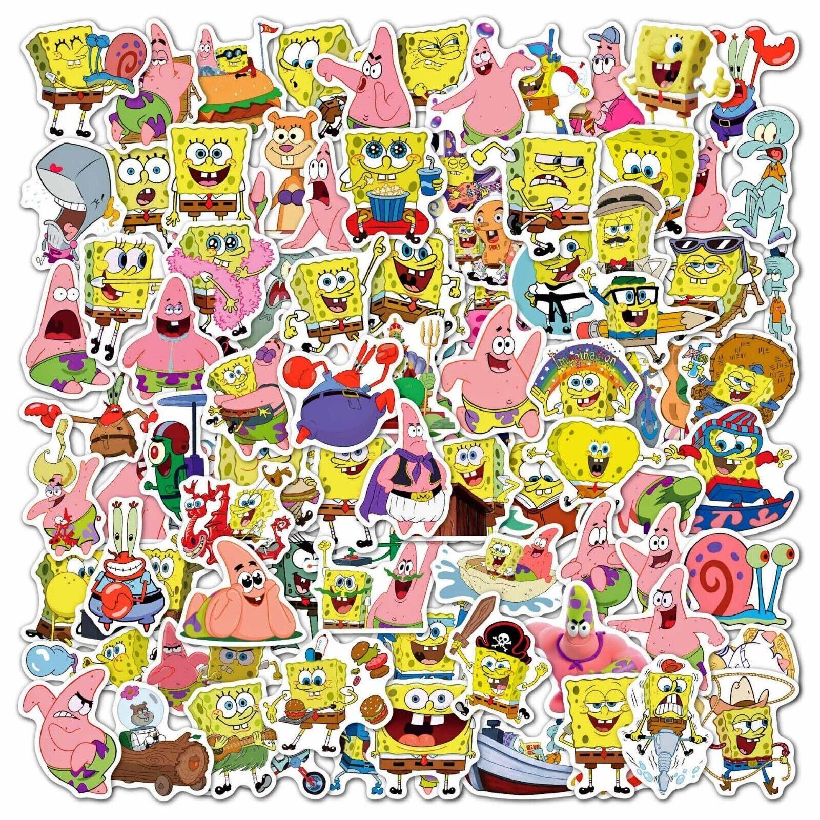 SPONGEBOB Stickers [A] SQUAREPANTS Squidword PATRICK ~ Vinyl Skateboard Decals