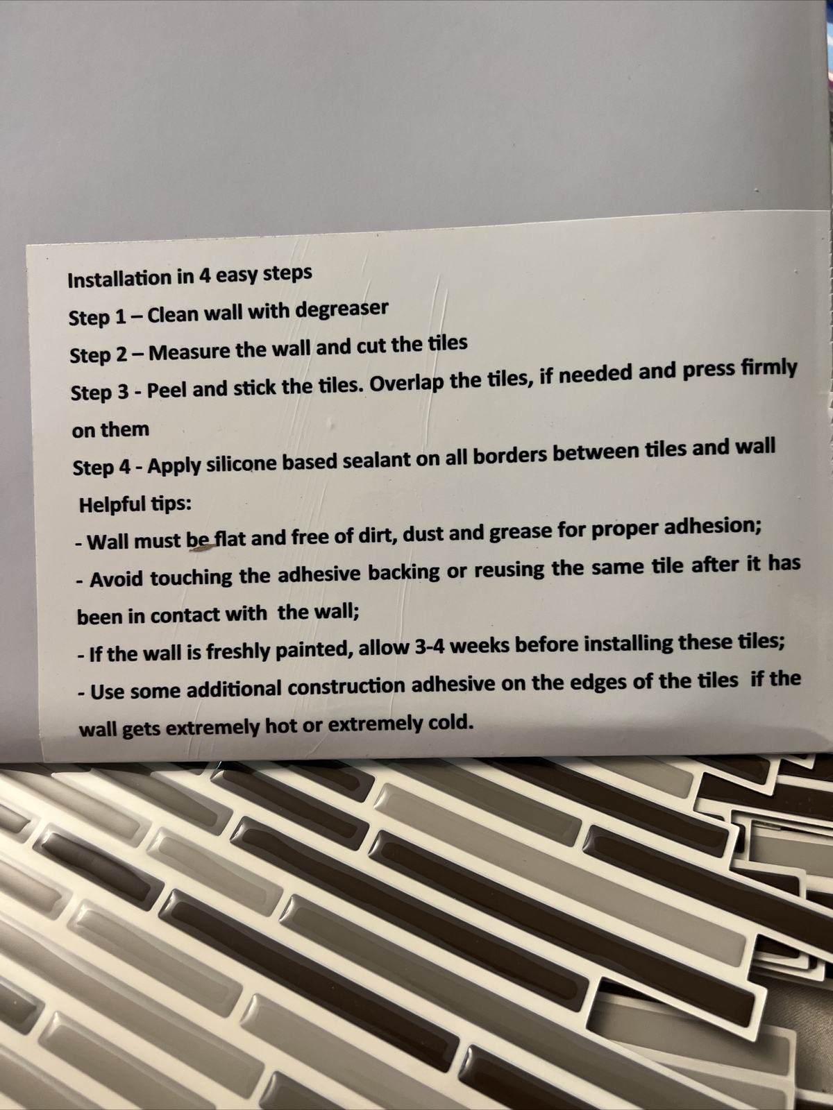 Art3d Self-adhesive Peel and Stick Sink Backsplash Tile, 12" x12"(6 sheets)