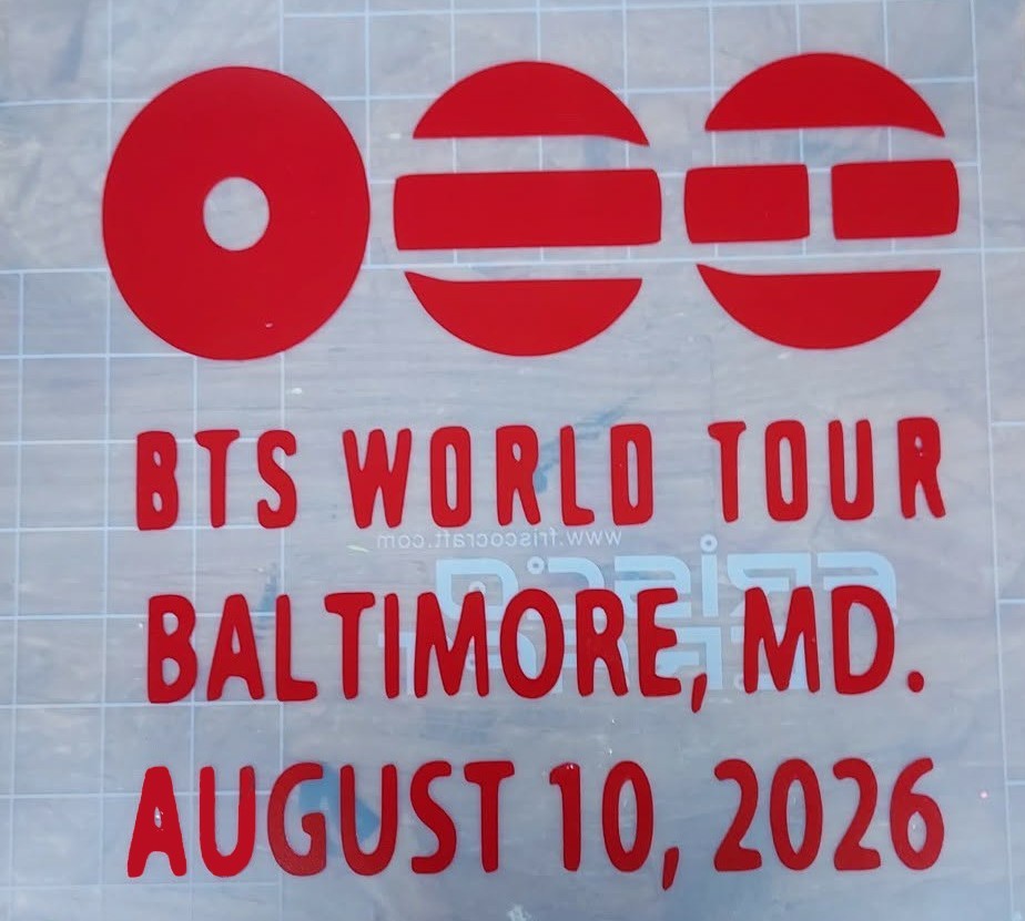 bts world tour 5" vinyl car window/laptop sticker