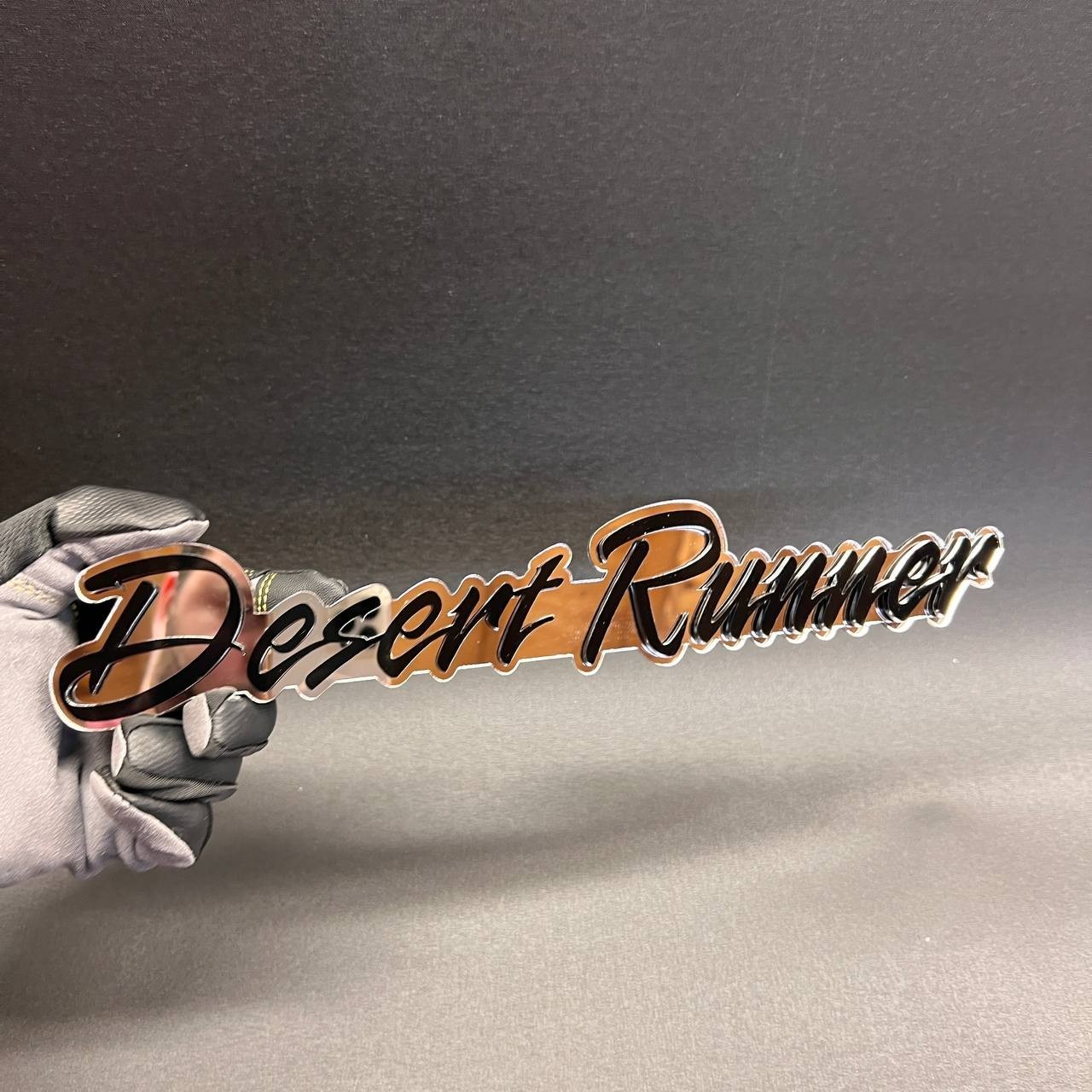 1PC Desert Runner Custom 3D Text Car Badge Fender Emblem Tailgate Toolbox Decal