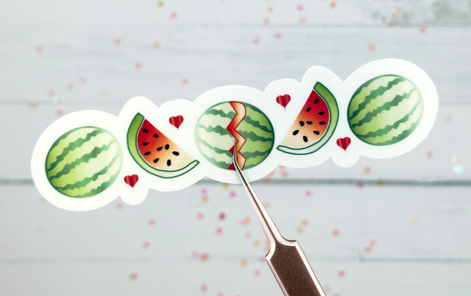 Watermelon Sticker Fruit Summer Water Bottle Vinyl Decal Matte Finish 4 Inch