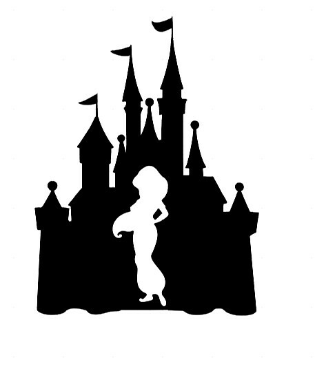 Custom Vinyl Decal Run Castle Cinderella Aurora Belle Tiana Jasmine Pocahontas