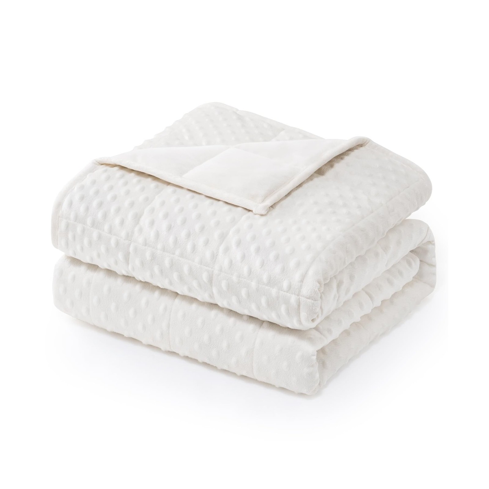 Wemore Minky Dot Weighted Blanket for Adults Queen Size 15 lbs,… USA FAST SHIP