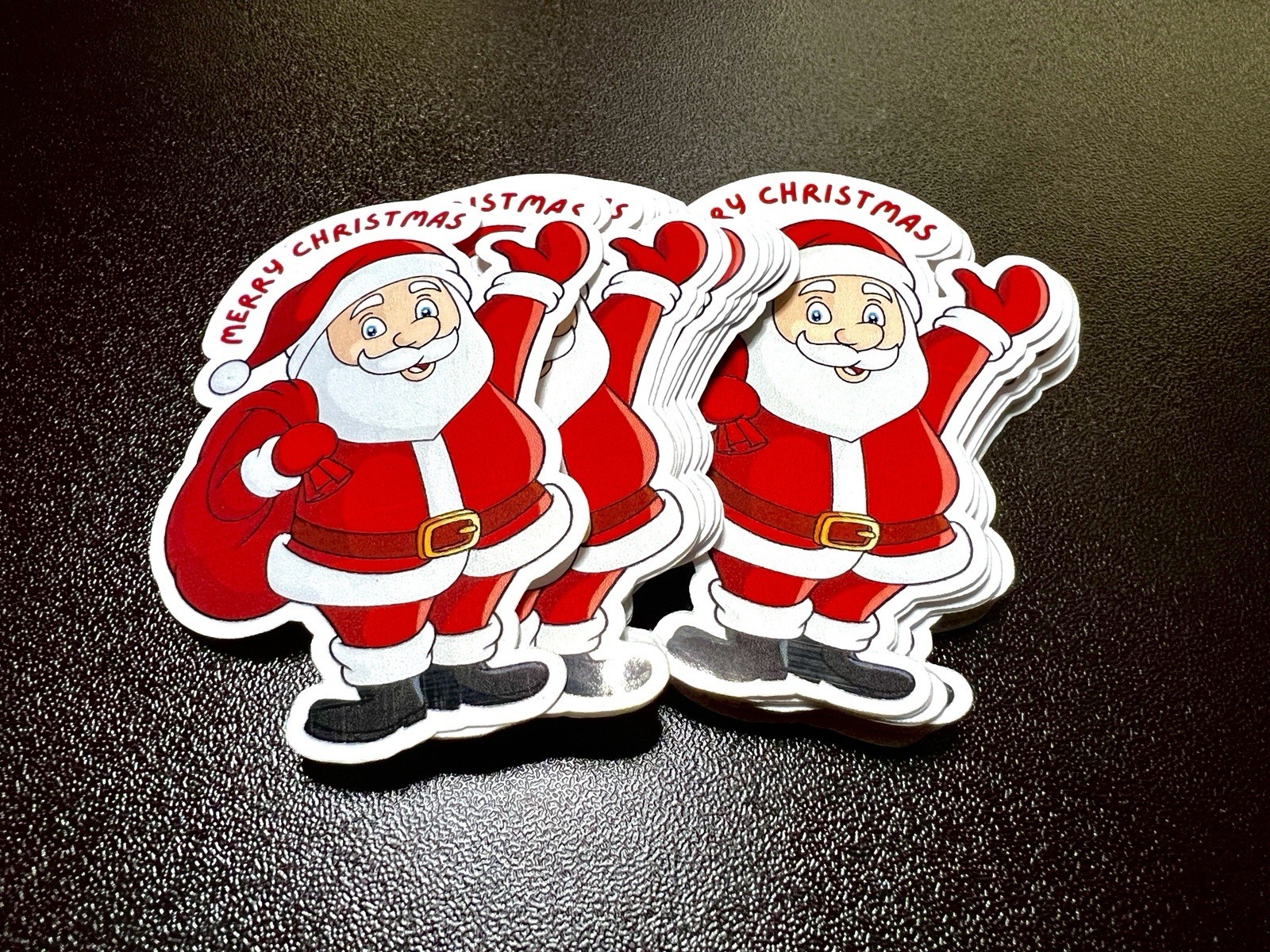 Holiday Christmas Santa Sticker Waterproof Vinyl Die Cut Glossy Matte Holiday