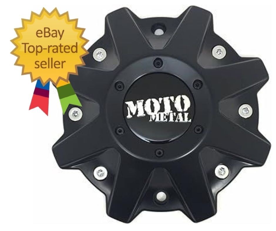 Moto Metal Satin Black Center Cap 8-3/8"OD Closed for MO970 MO201 MO479L214SBO