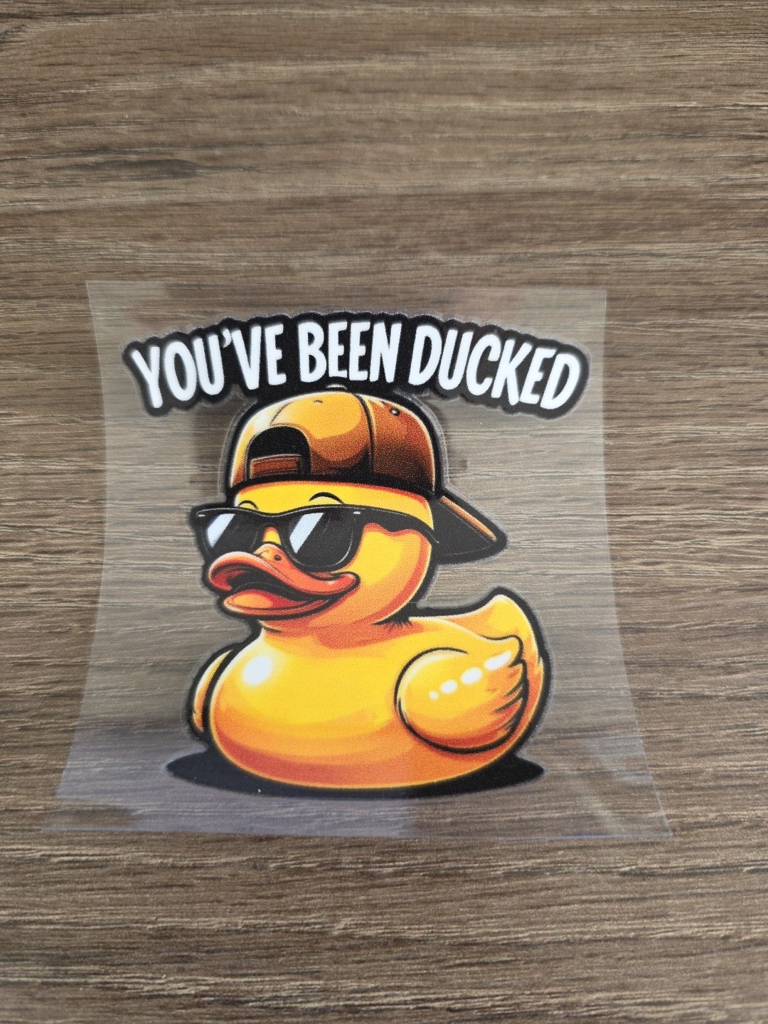You've Been Ducked Yellow Duck For Jeep UV DTF Raised DECAL STICKER Waterproof