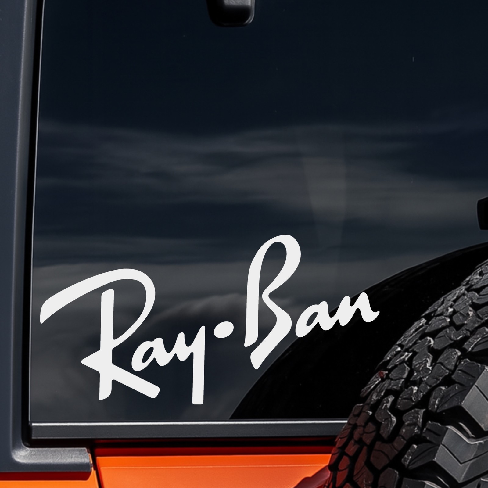 Ray-Ban Logo Decal | Sunglasses Brand Sticker | Car Window Laptop Tumbler Wall