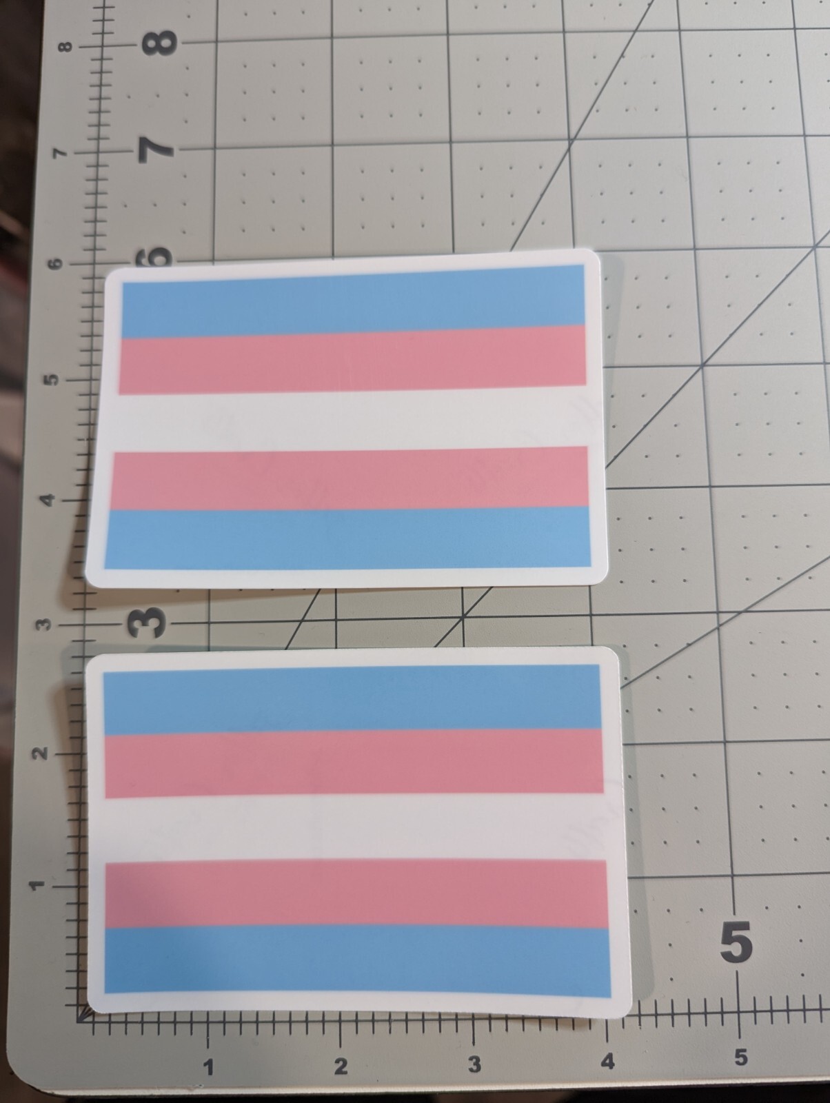 Pride flag die-cut stickers 4×2.6" your choice two pack 2pk