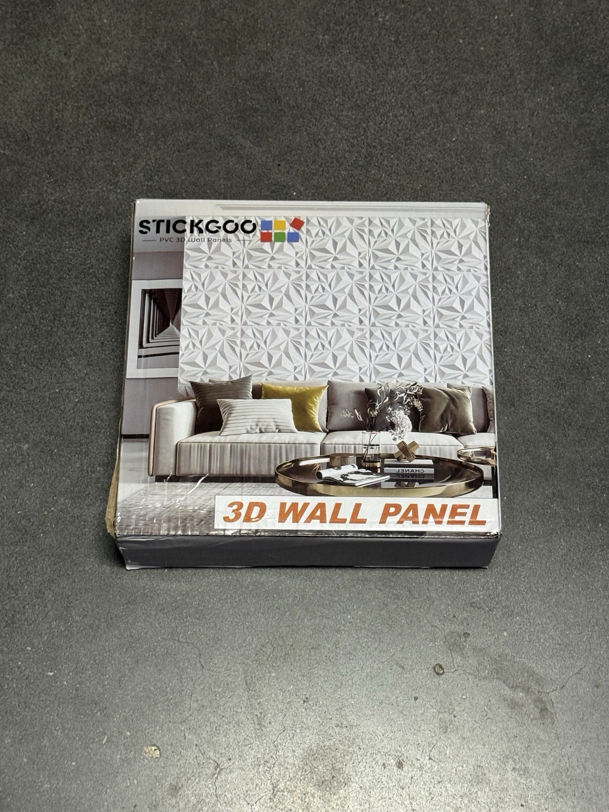 3D Wall Panels 33 Pack 12×12 PVC Textured Accent Wall Diamond Design Wall Decor