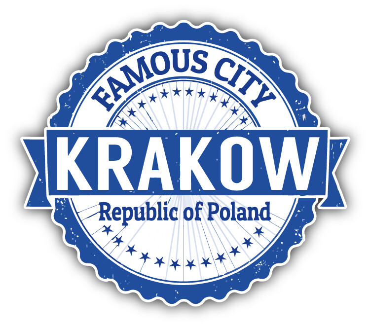 Krakow City Poland Grunge Travel Stamp Car Bumper Sticker Decal