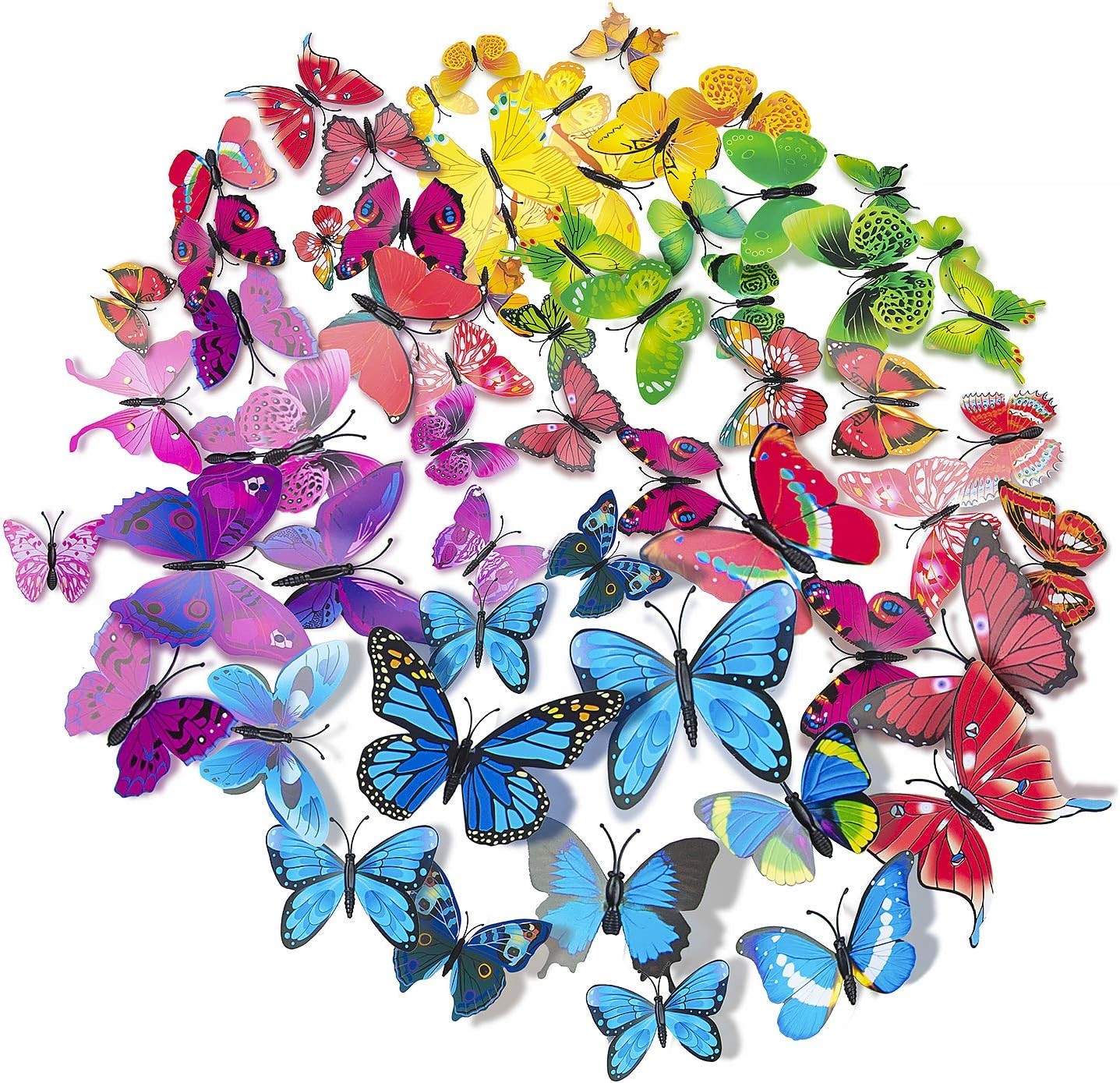 84 Pcs Butterfly Wall Stickers 3D Aesthetic DIY Art Decor for Party Decoration
