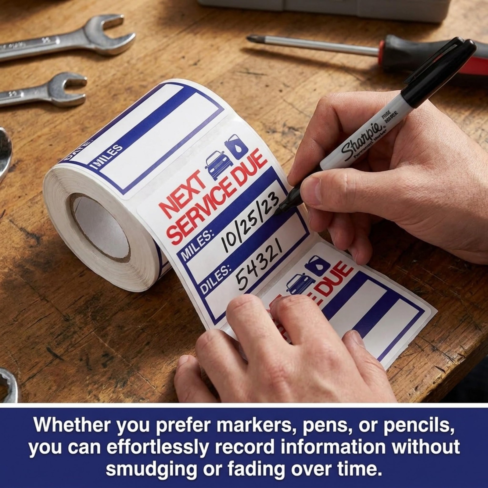 300 Pcs Oil Change Stickers – 2” x 2” Removable Vinyl Labels for Windshield, …