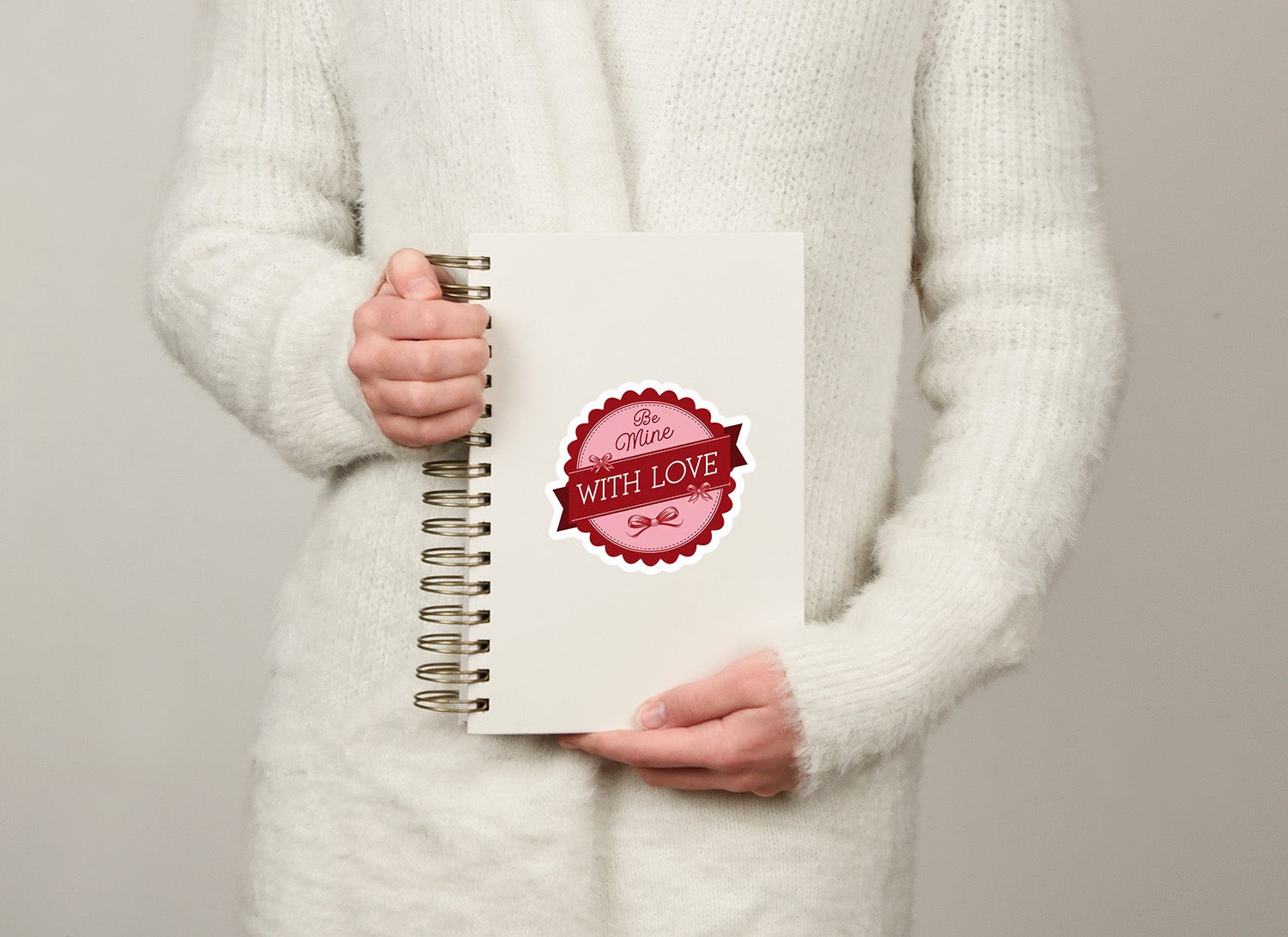 Be Mine With Love Vinyl Sticker