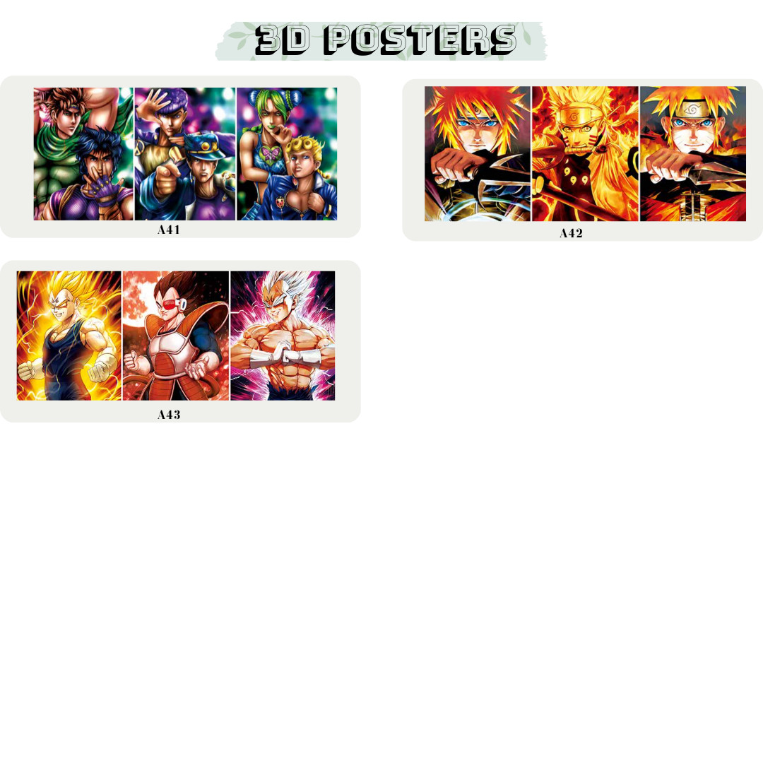 Neon Genesis Evangelion 3D Poster Shinji Ikari Rei Ayanam Asuka Langley Sohryu