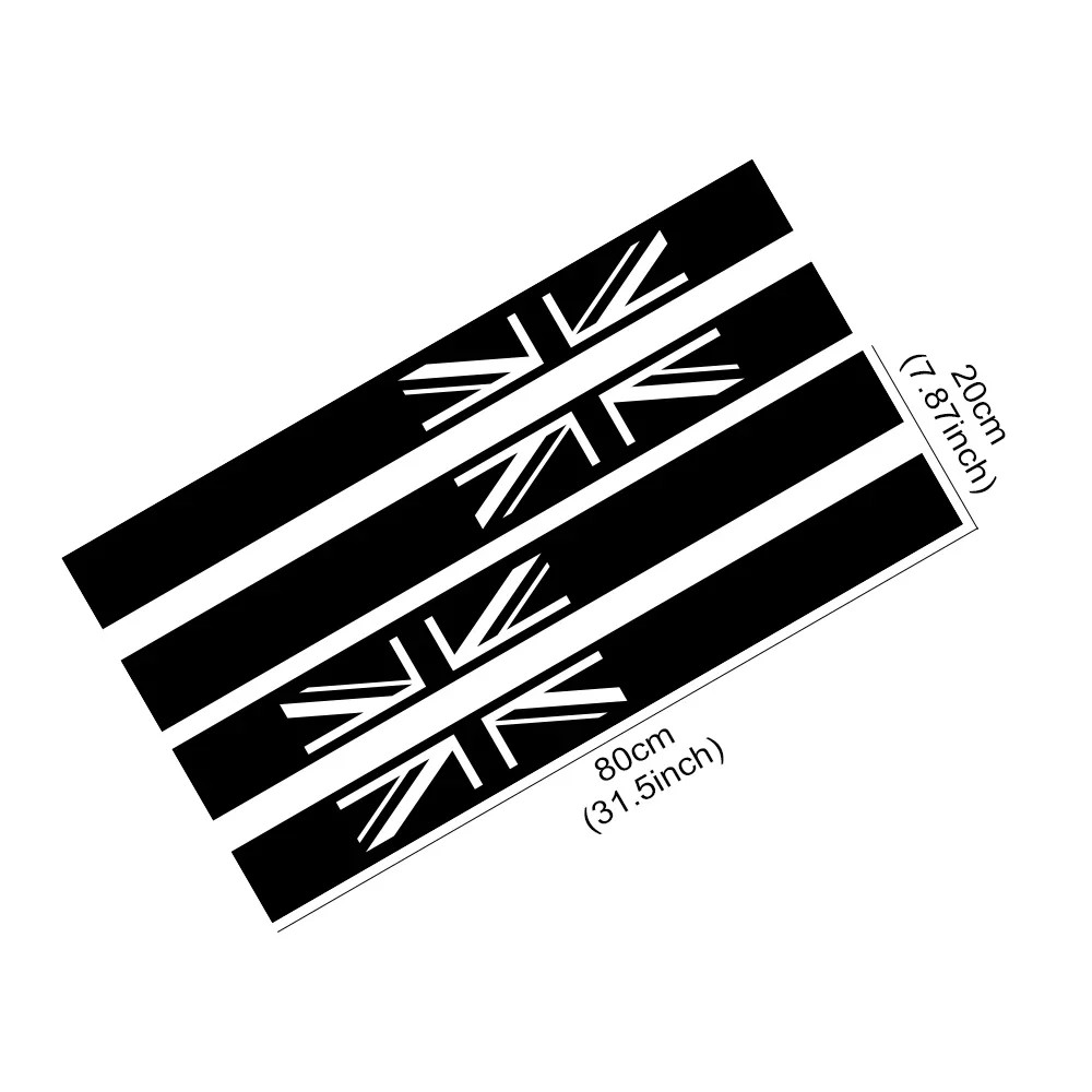 Aftermarket Union Jack Door Side Stripe Decal for Mini Cooper S (R55, R56, F55,