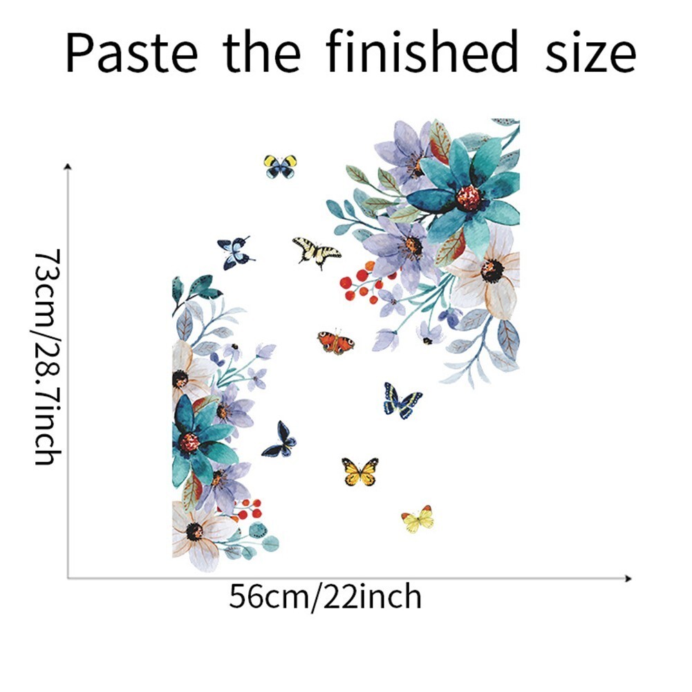 Removable Flower Lotus Butterfly Wall Stickers 3D Wall Art Decals Home-Decor