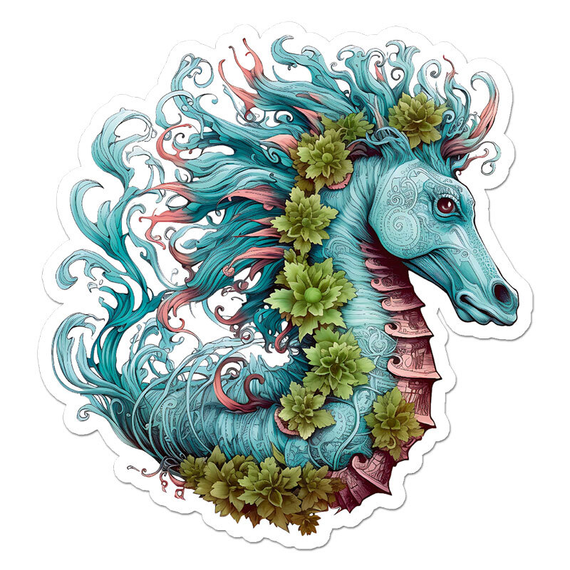 Seahorse, Vinyl Decal Sticker, Indoor Outdoor, 3 Sizes, #11512