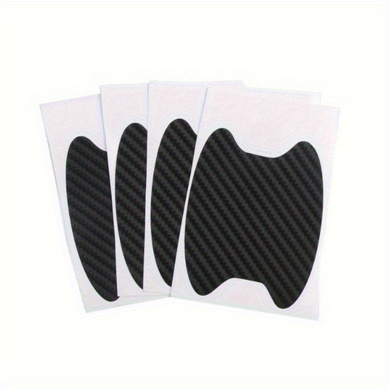 Black White Carbon Fiber Door Sticker（16PCS）- 4 Blue + 4 Red + 4 Black + 4 White