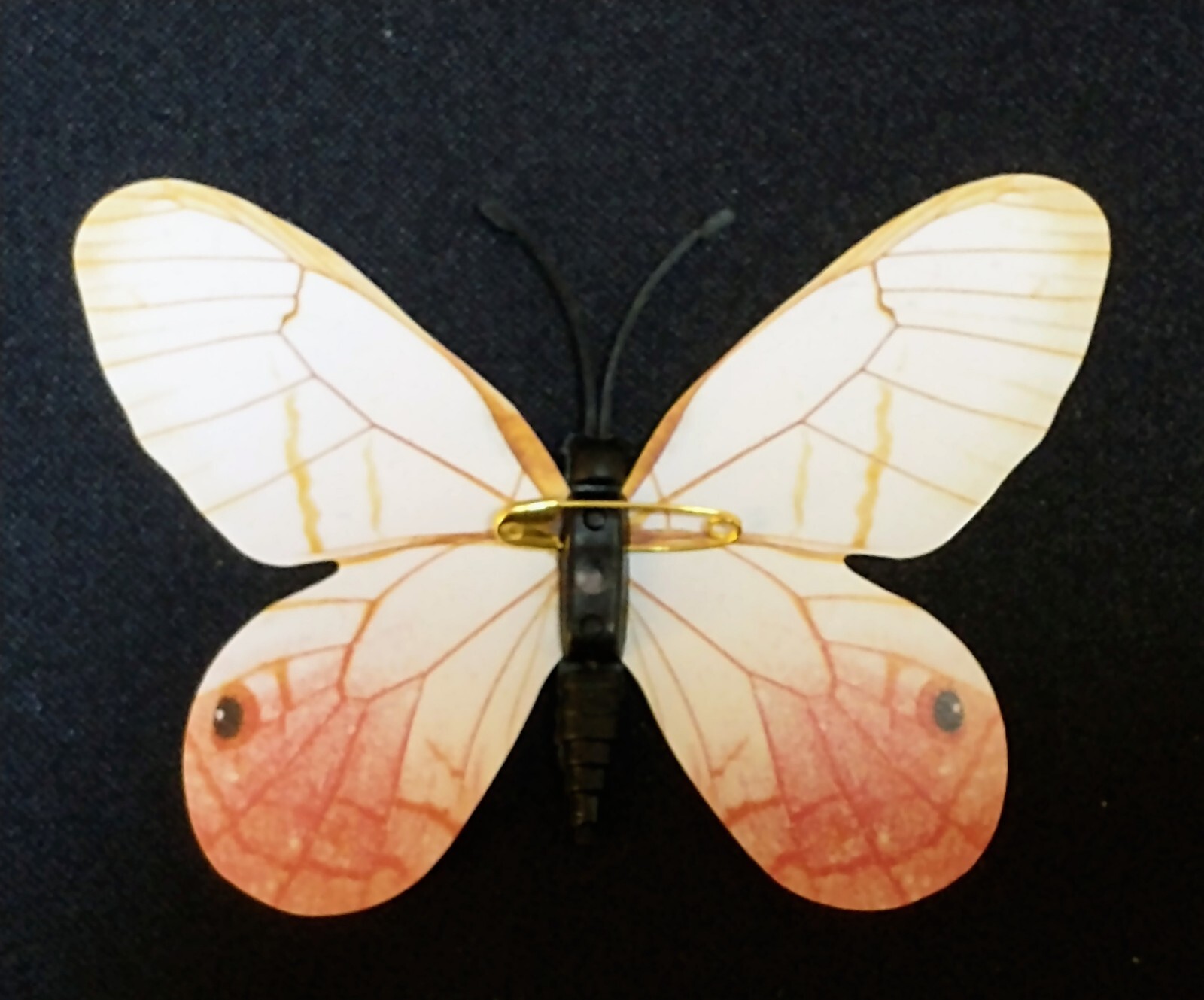 NEW , 12 Paper & Plastic Butterfly Pin set . Each Different, has sticky tabs.