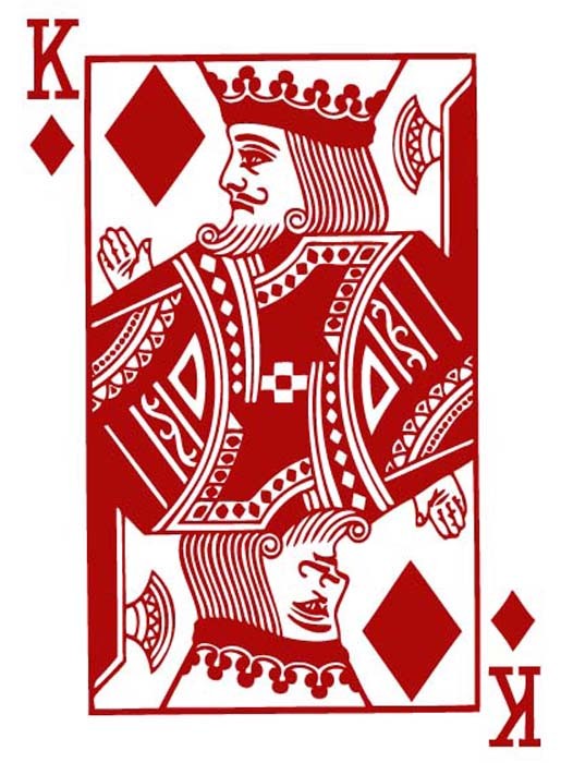 King of Diamonds Playing Card Poker Blackjack Vinyl Wall Sticker Decal