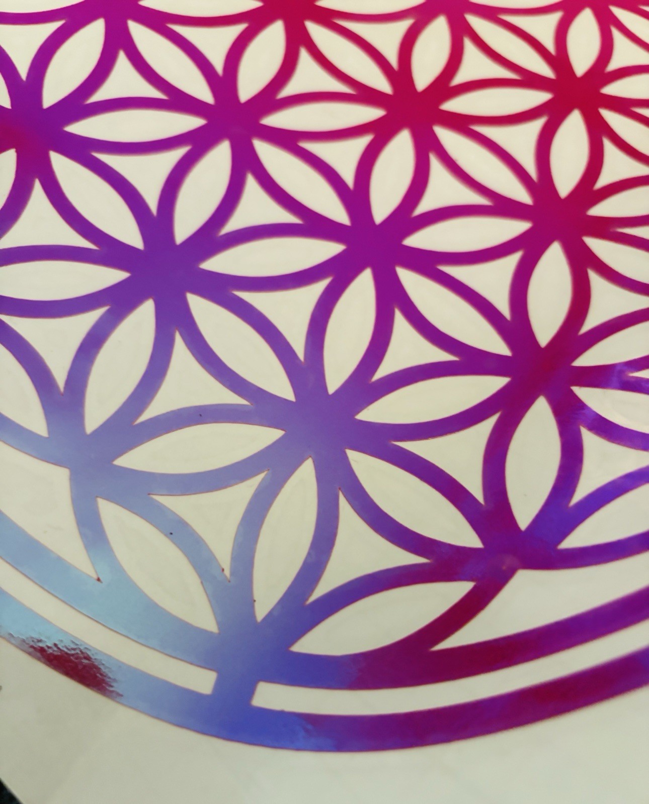 Sacred Geometry Flower of Life Vinyl Decal (11X11) Holographic Car Laptop
