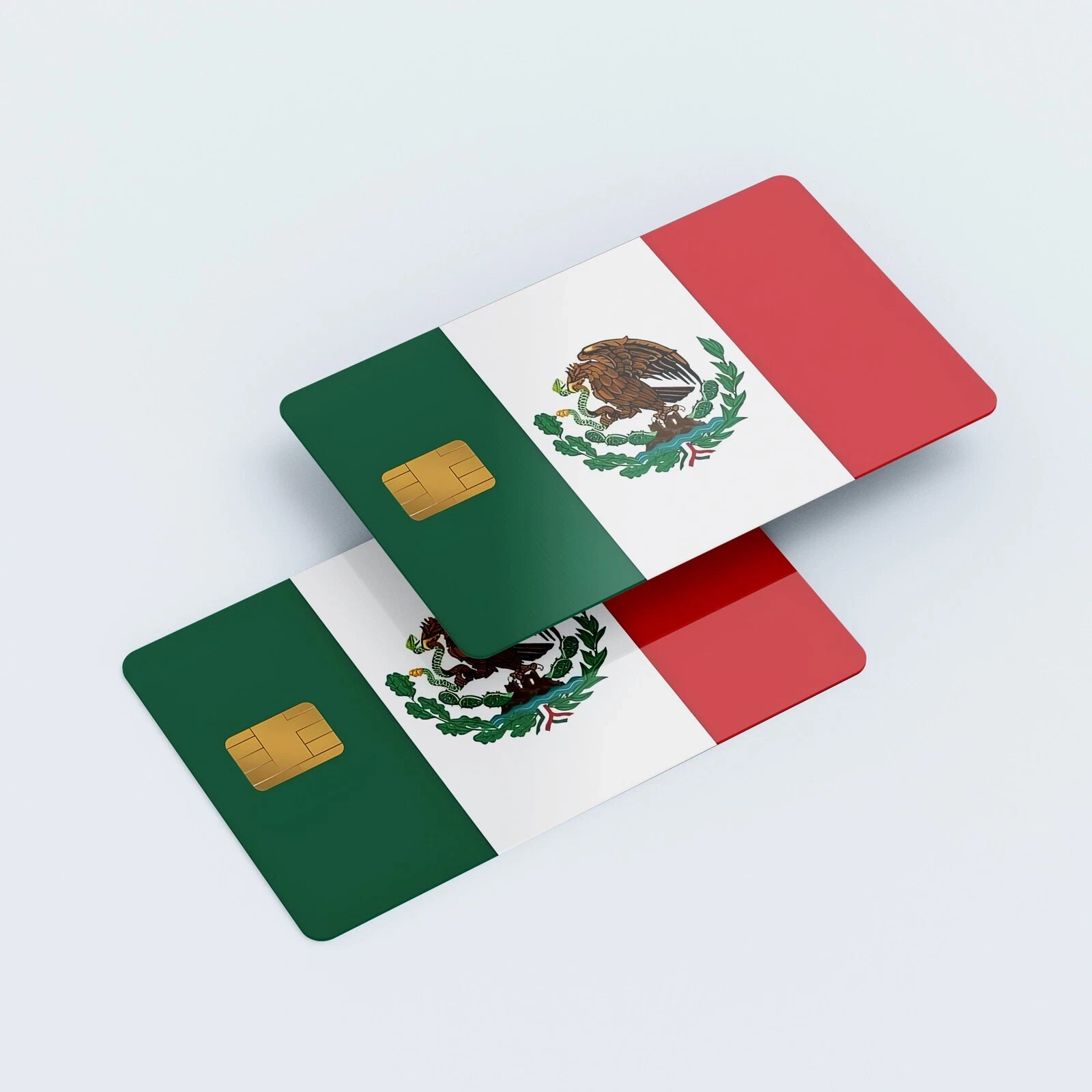 Credit Card Skin Stickers Mexican Flag UV Vinyl Sticker Card Skins Pack of 2