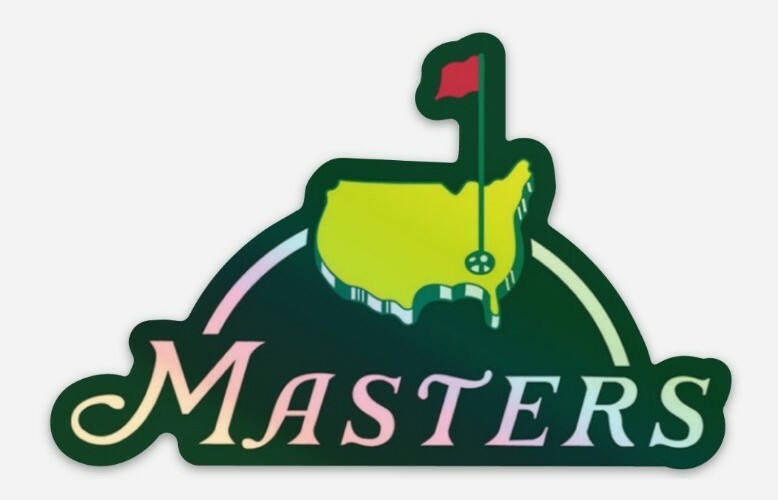 Masters Golf Logo HOLOGRAPHIC Vinyl STICKER – Decal Car Laptop Window Wall