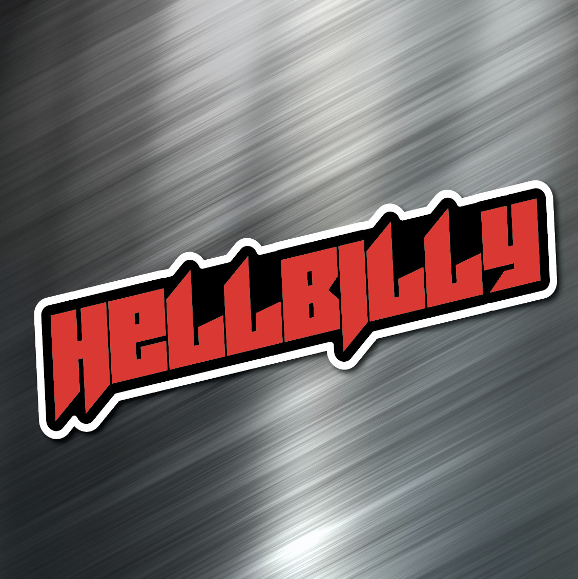 (1) HELLBILLY car Sticker Auto Race Drift JDM Decal Boost Tuner Truck 6" x22"