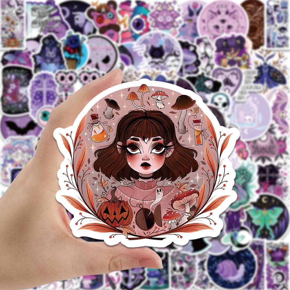 200pcs SPIRITUAL Stickers Pack,Crystal Potion Gothic Halloween Stickers, #225236