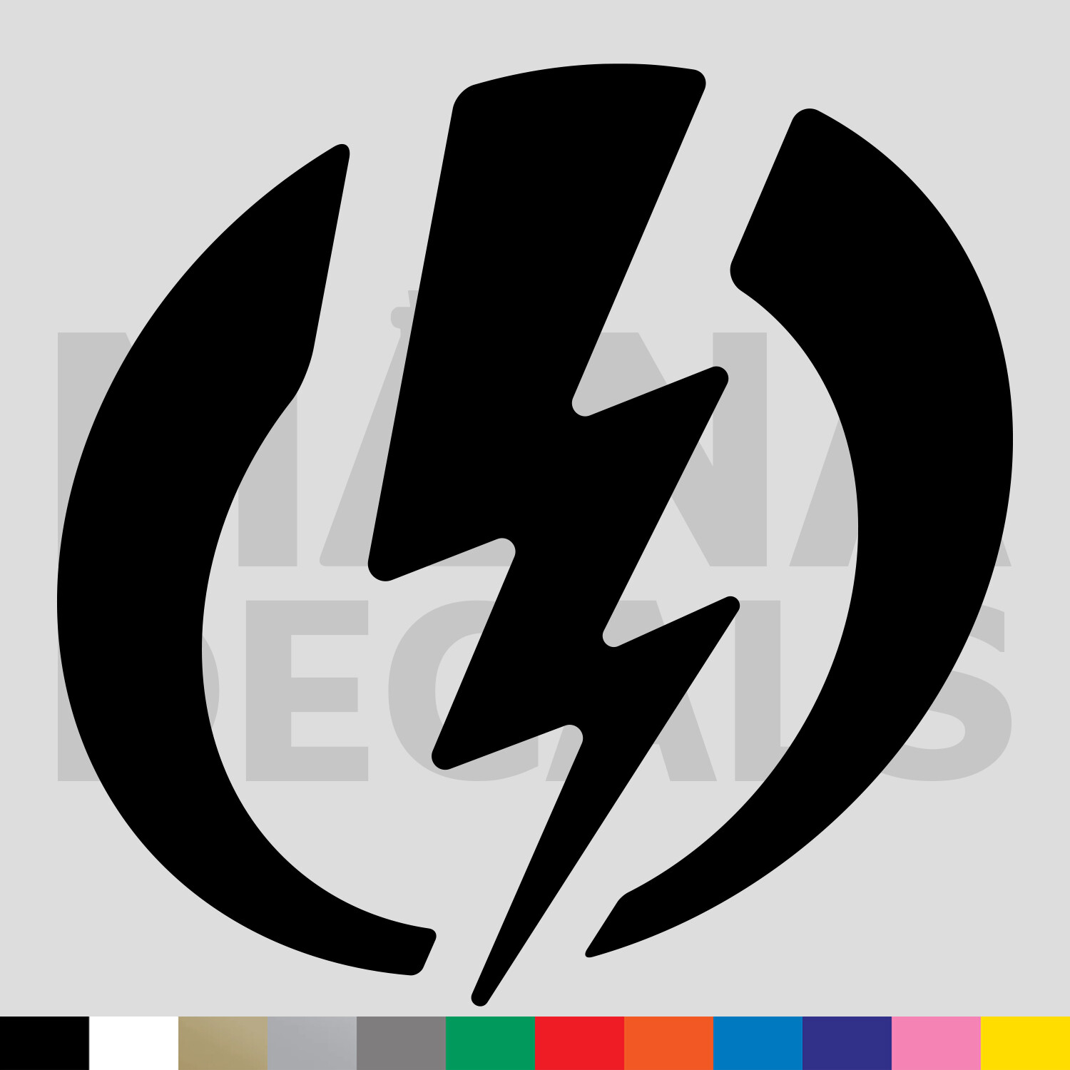 Lightning Bolt Symbol Vinyl Die Cut Decal Sticker – Shock Electric Power Charge