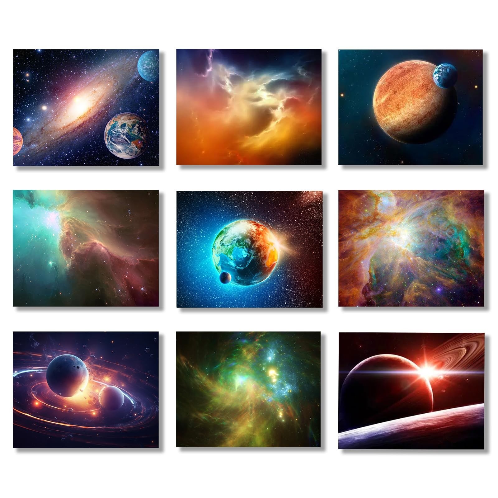 Outer Space Posters Solar System Planet Painting Galaxy Pictures Nebula Wall …