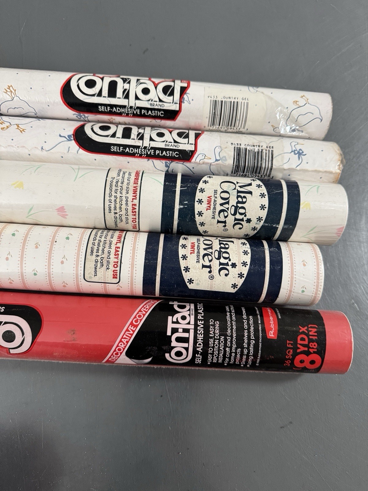 2x Sealed Rolls Vintage Rubbermaid Contact Paper – Geese Pattern 3 yd x 18 in