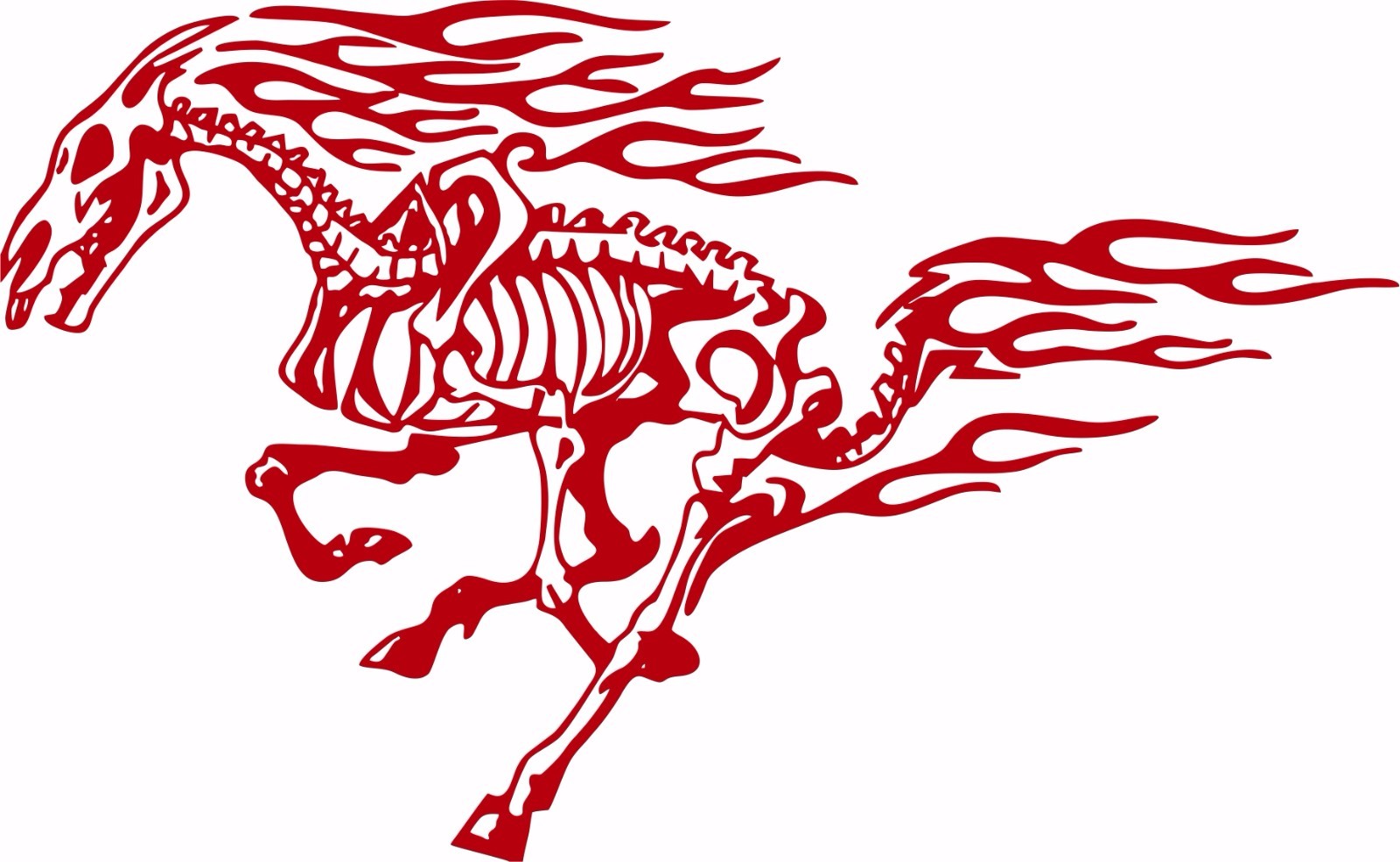 Horse Tribal Fire Flame Skeleton Car Truck Window Laptop Vinyl Decal Sticker