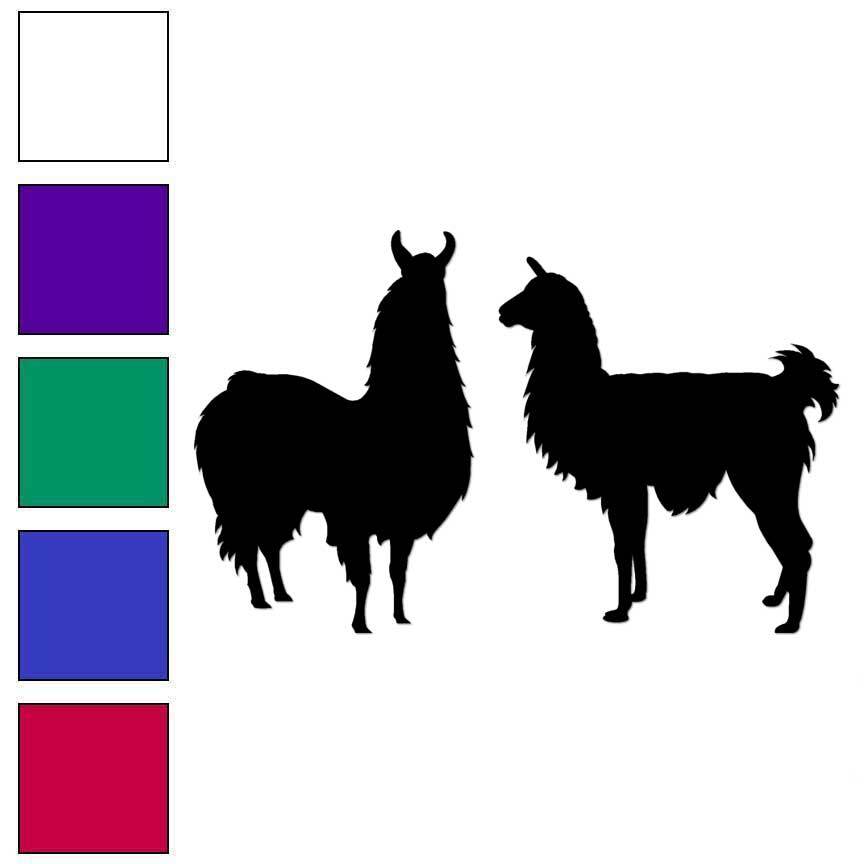Llama Alpaca, Vinyl Decal Sticker, Multiple Colors & Sizes #7110