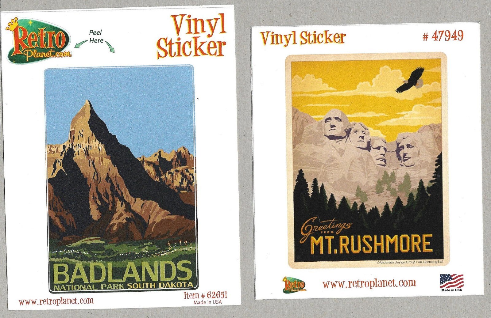 Retro Planet – Great National Parks Vinyl Sticker Set