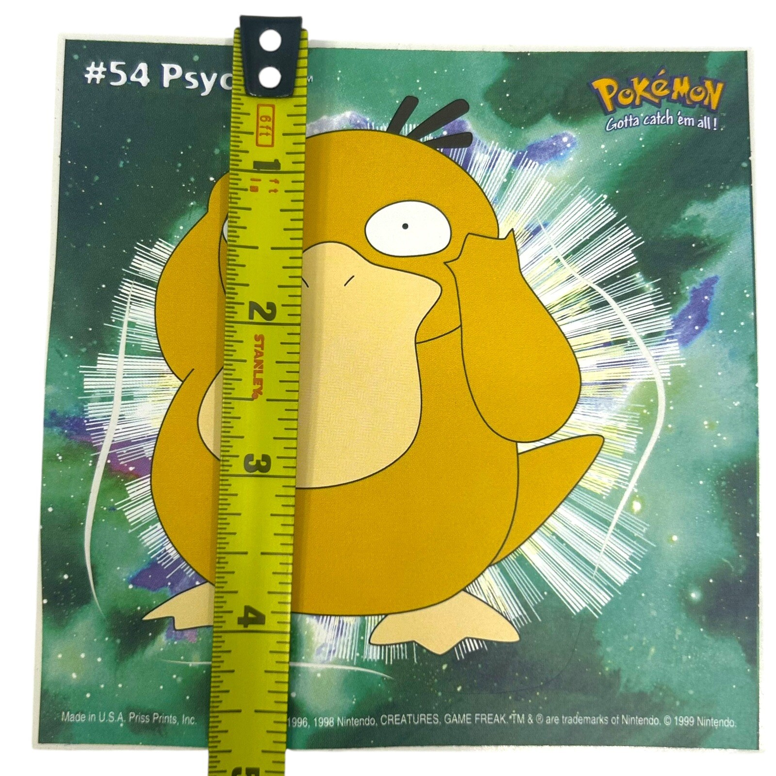 Pokemon Collect ’em Stick-Ups Psyduck #54 Large 4” Sticker Priss Prints
