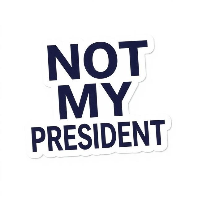 Political Vinyl Sticker Protest Humor Car Not My President Decal