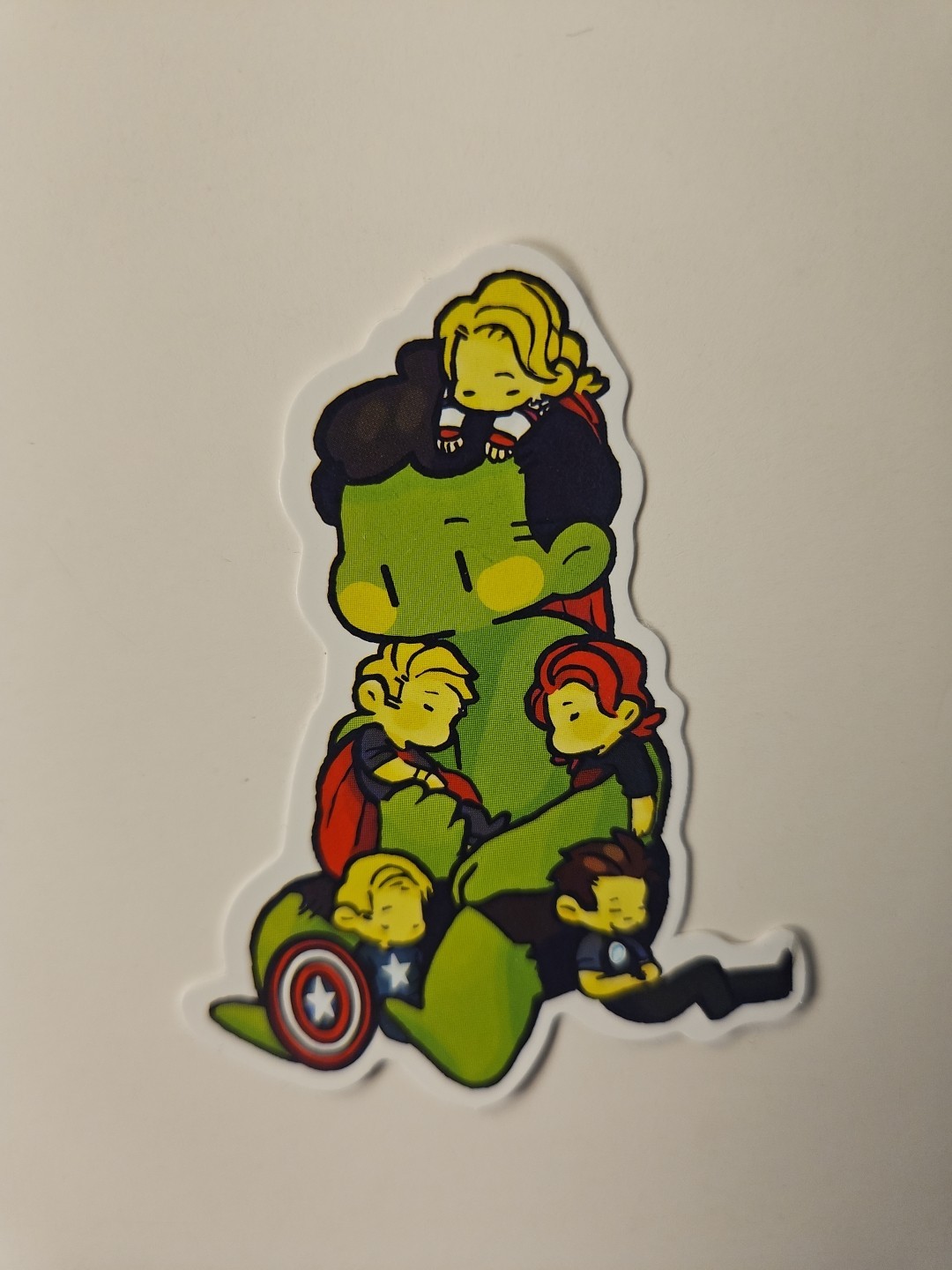 The Hulk Huged By The Avengers Sticker / Cute Decal For Laptop Or Accessory